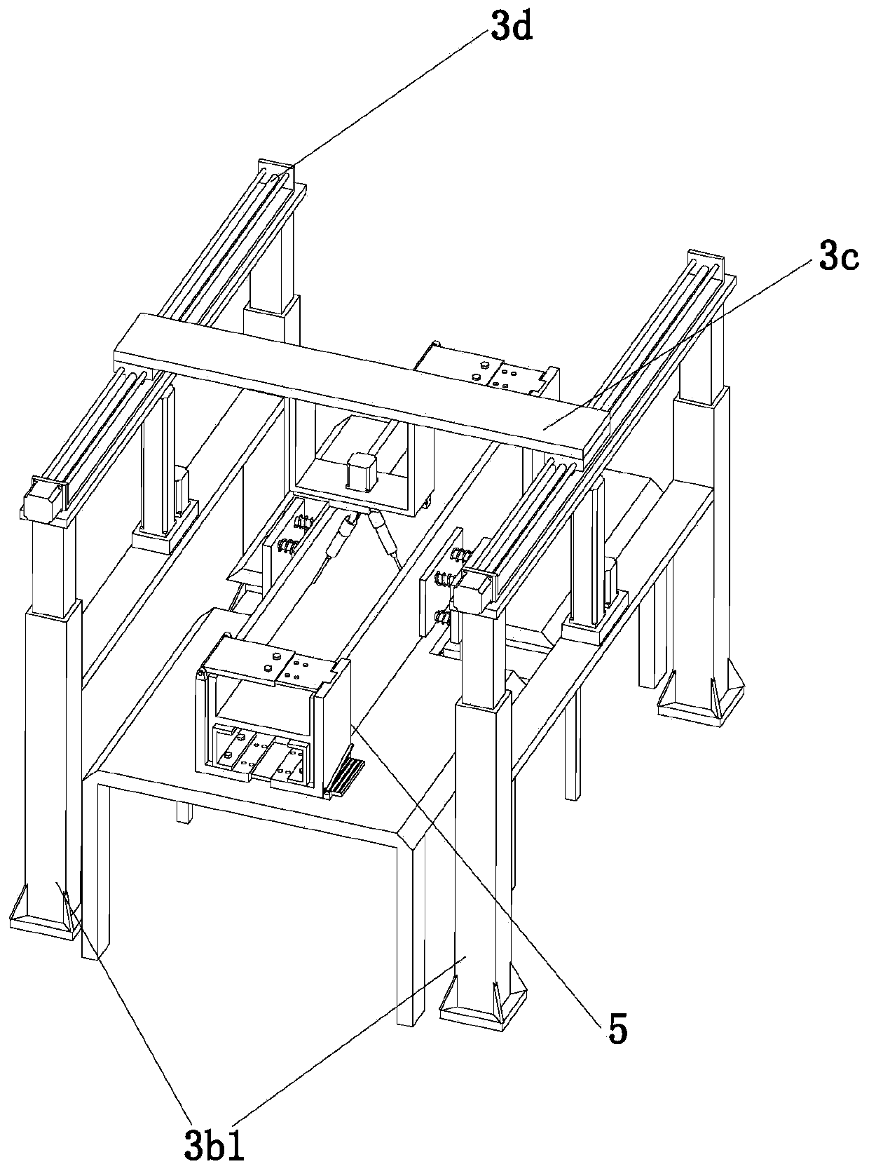 A working method of an h-shaped steel automatic welding device