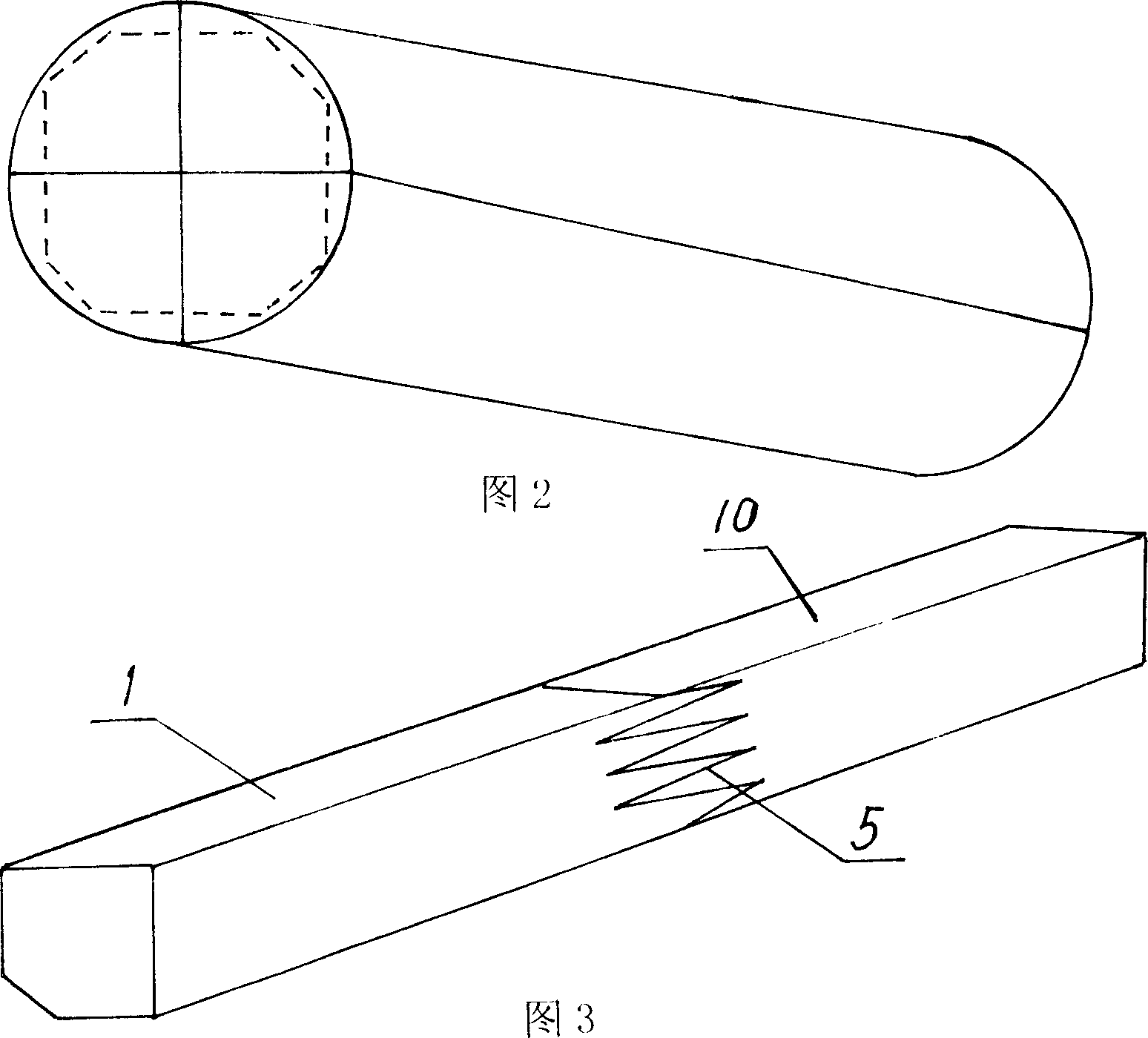 Structural beam and post made of small-diameter profiled larch veneer