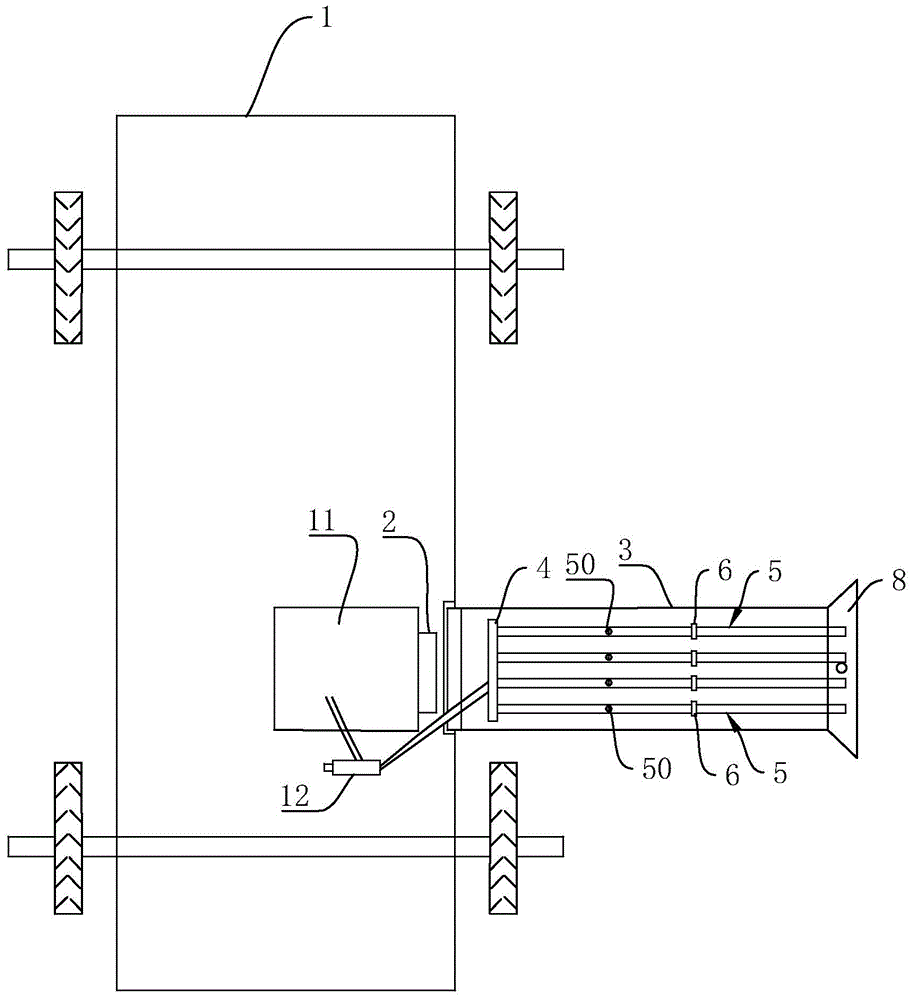 Fertilizer spraying device for saline-alkali soil