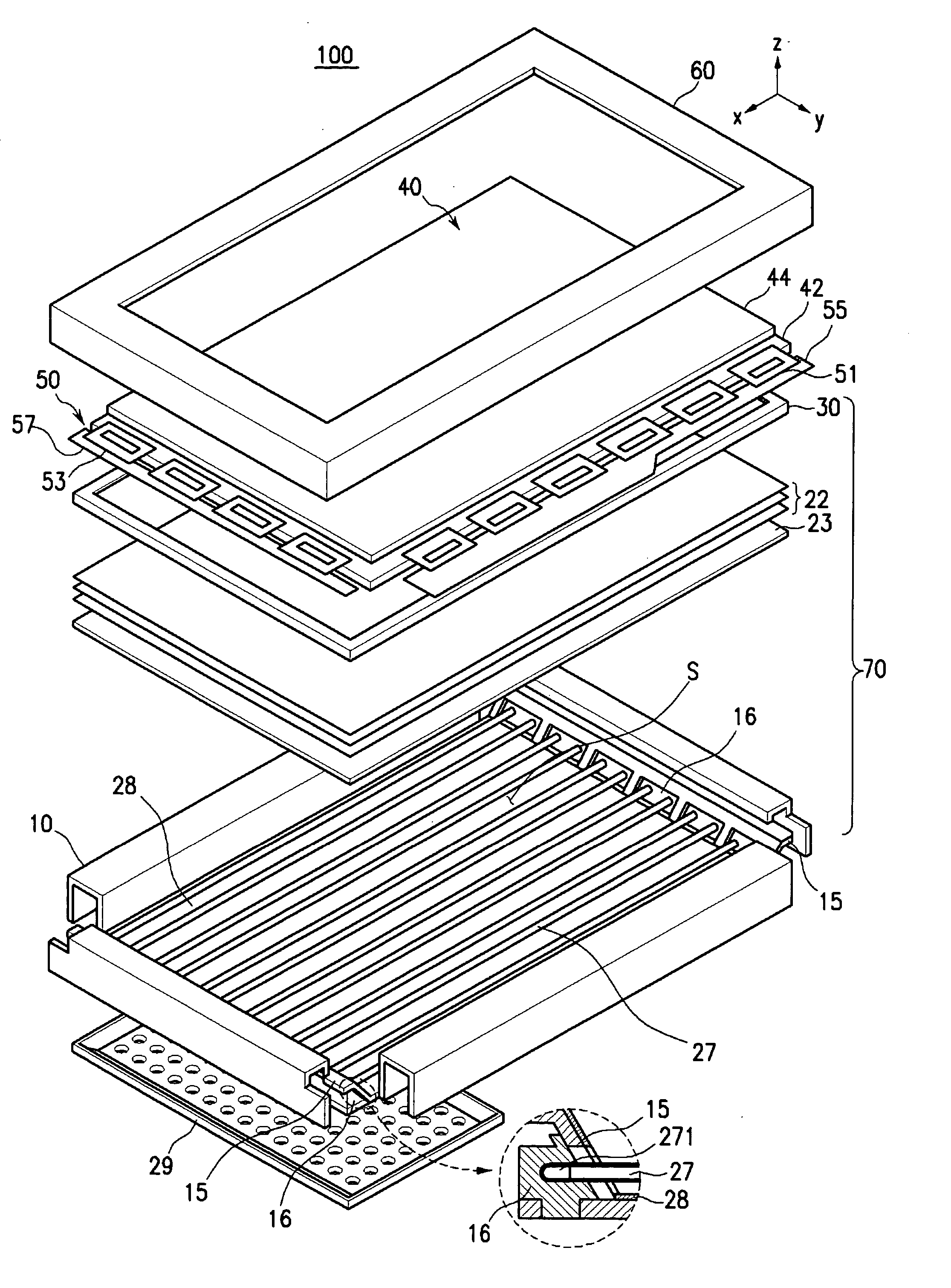 Backlight assembly having improved heat releasing structure and display device having the same