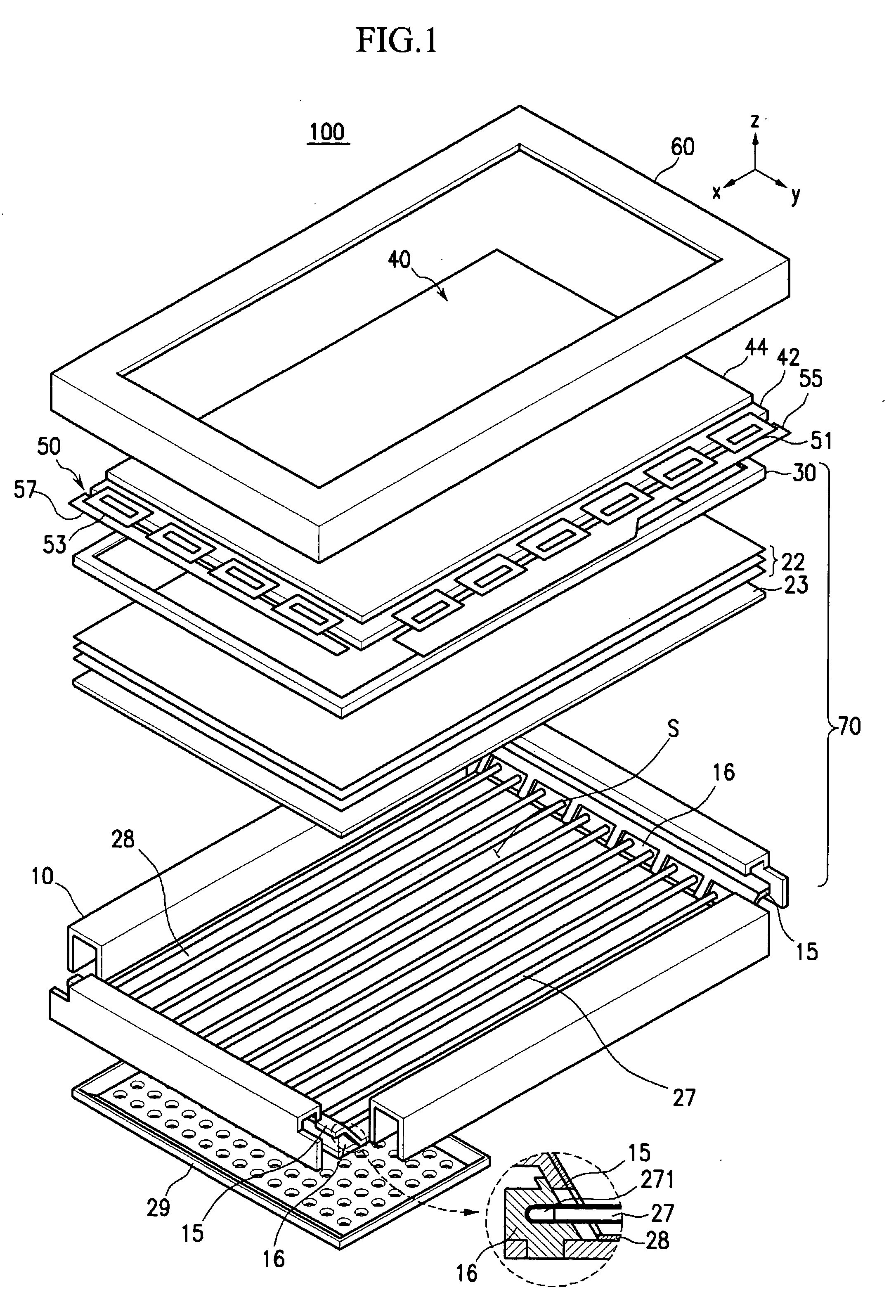 Backlight assembly having improved heat releasing structure and display device having the same