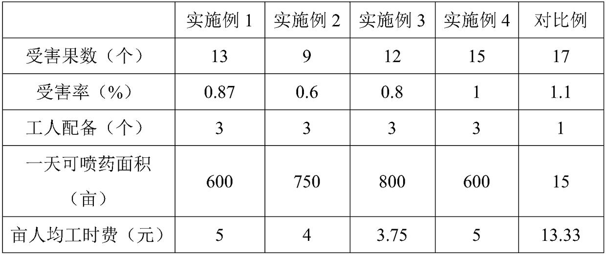 Drone prevention and control method for bactrocera minax