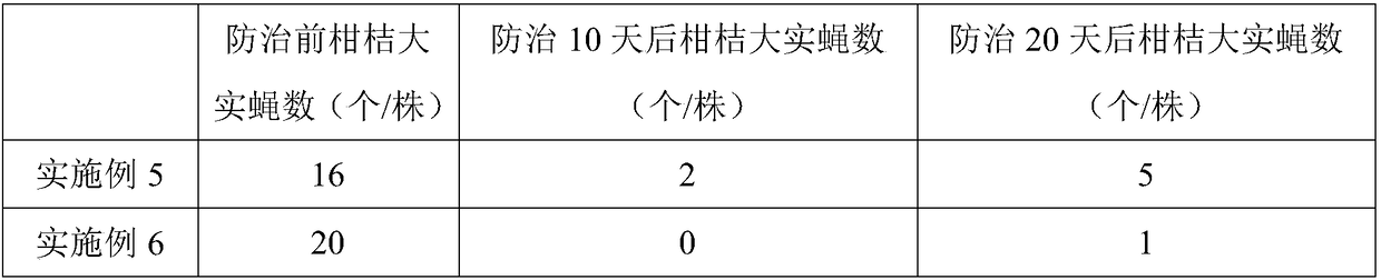 Drone prevention and control method for bactrocera minax