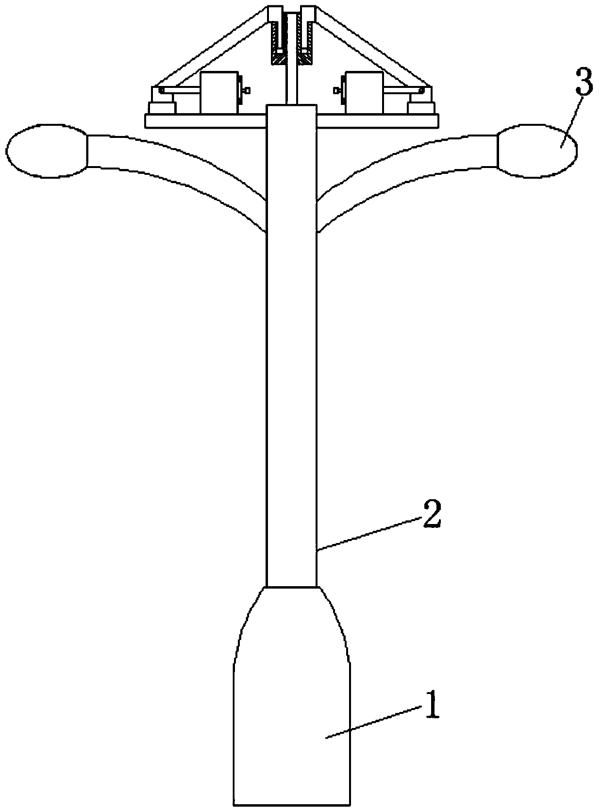 High-pole solar street lamp device