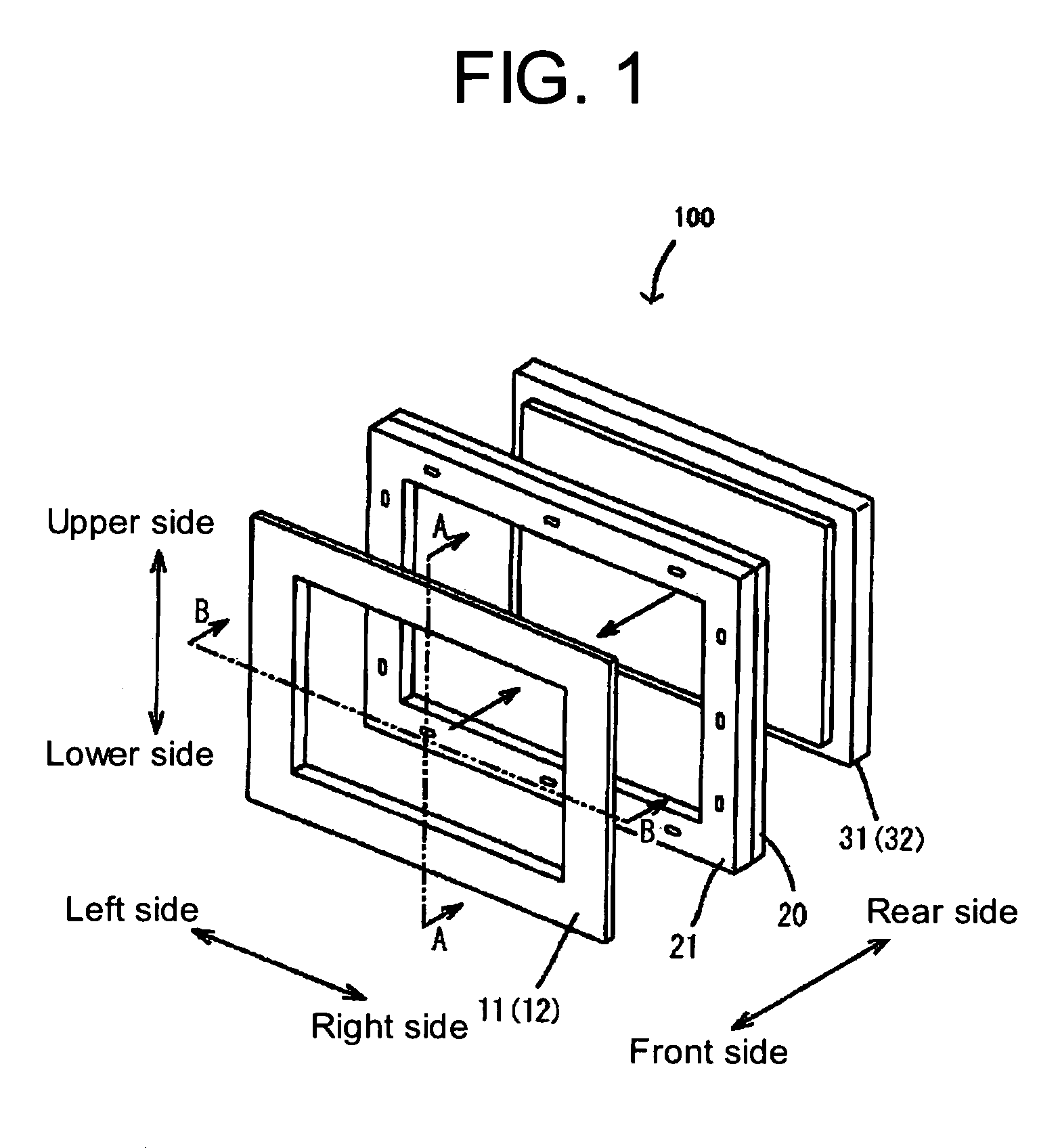 Panel display type television and cabinet structure