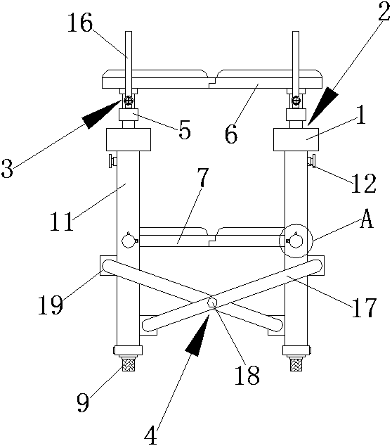 Adjustable walking aid