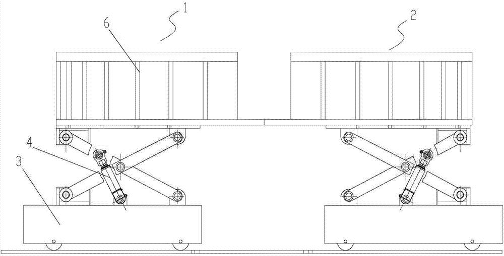 Large-size electric reactor mould assembly platform