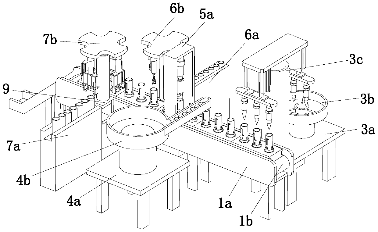 Automatic balance steel dispensing assembly process for lipstick cartridge