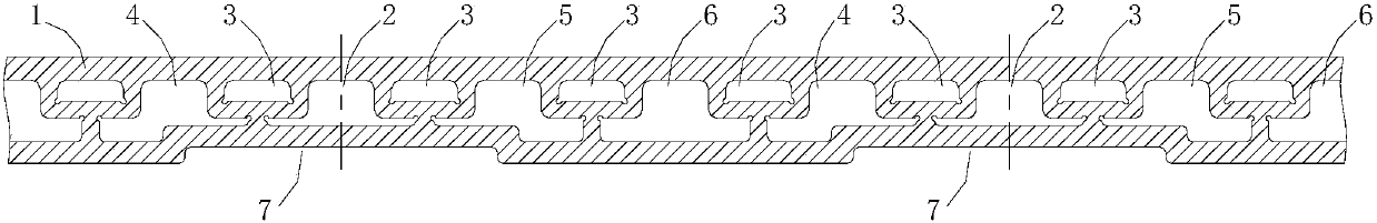 A slab with a hollow cloudwood structure