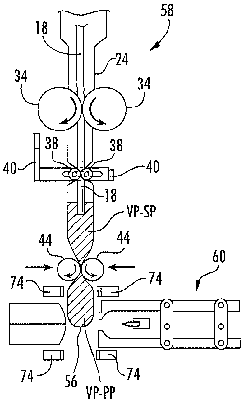 Process and machine for making clipless chub package contaning viscous product