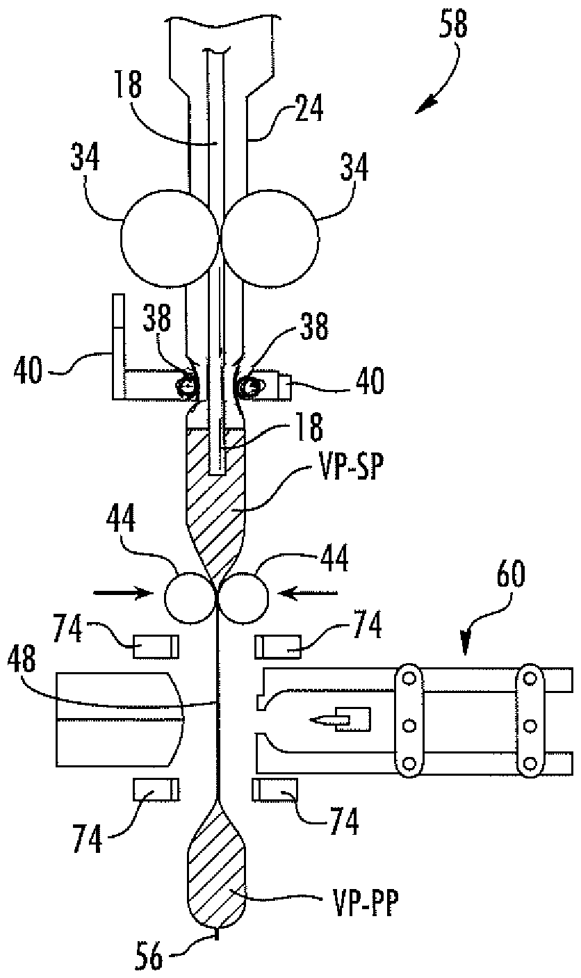 Process and machine for making clipless chub package contaning viscous product