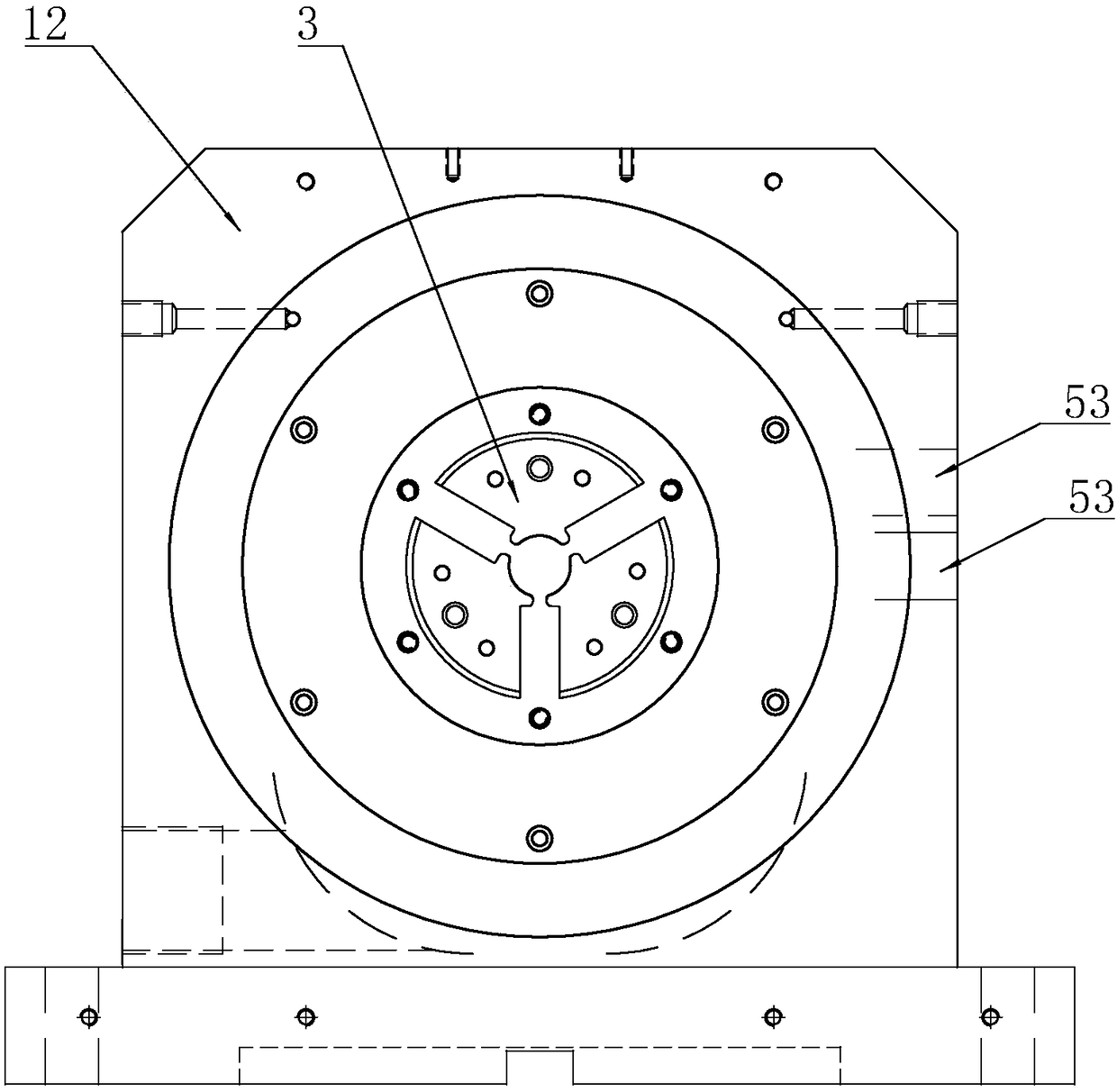 Middle driving electric spindle