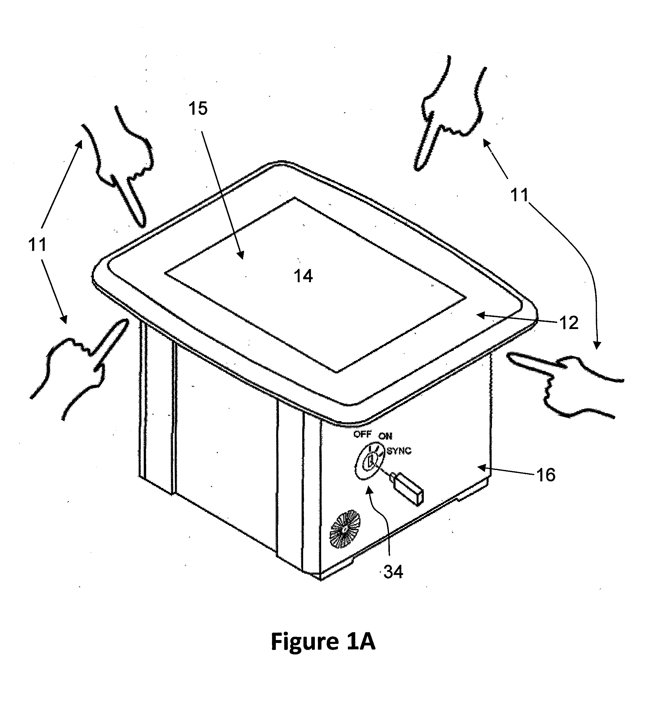 Method for handling interactions with multiple users of an interactive input system, and interactive input system executing the method