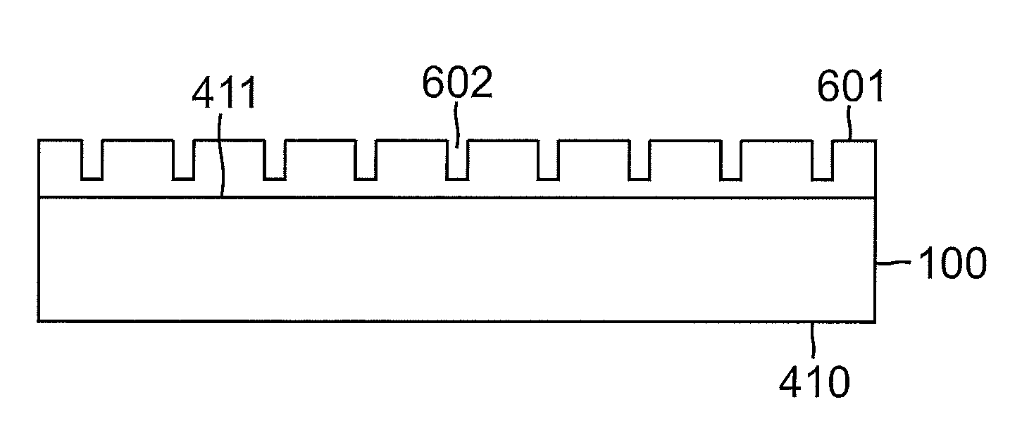 Trenched substrate for crystal growth and wafer bonding