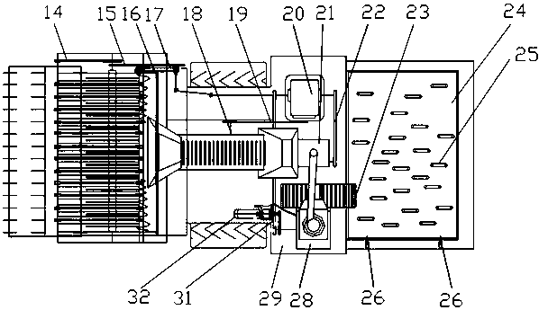 Full-automatic collection, smashing and compact forming combination machine for field waste crop straws