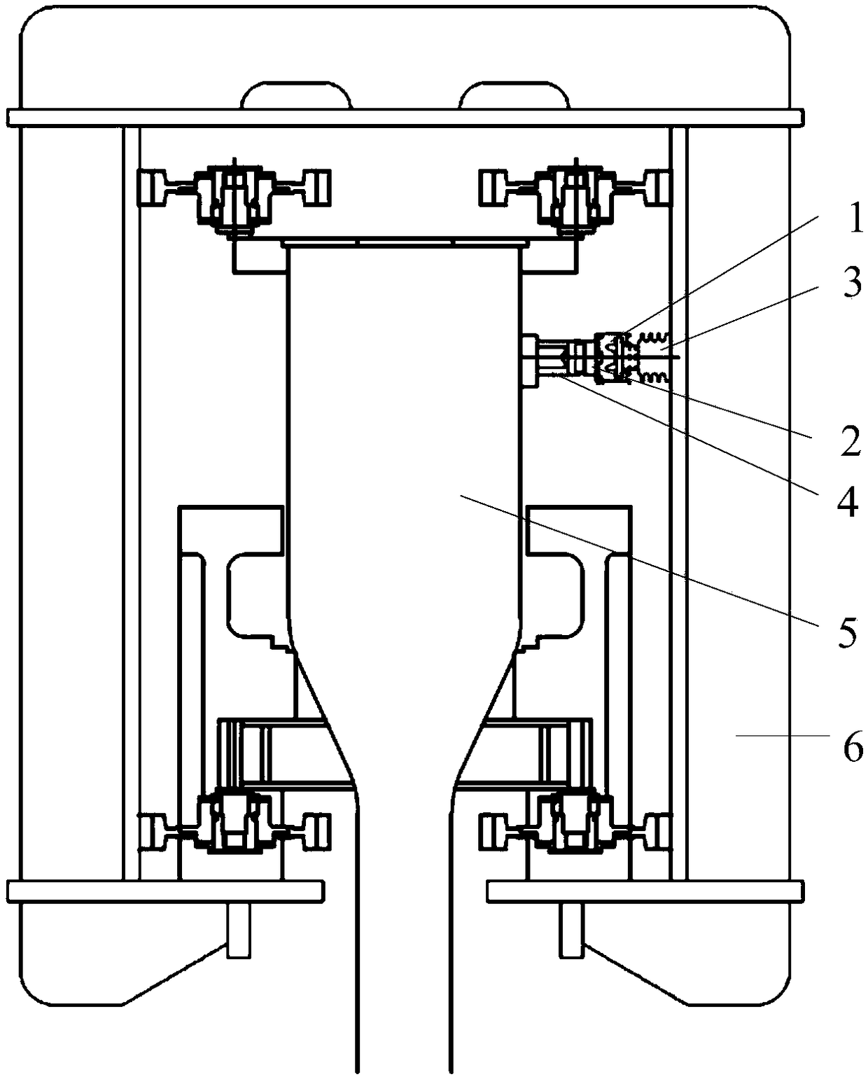 Shoegear and rail train transportation system including shoegear