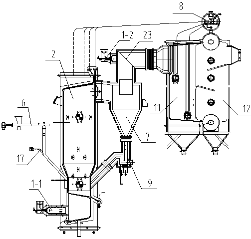 Phenolic wastewater and gasified waste coke mixed burning system