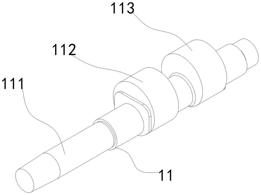 Crank circular eccentric block transmission structure and compressor