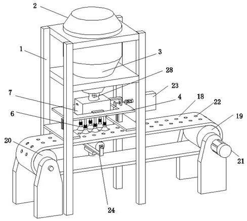 Automatic filling device for hard capsule medicine