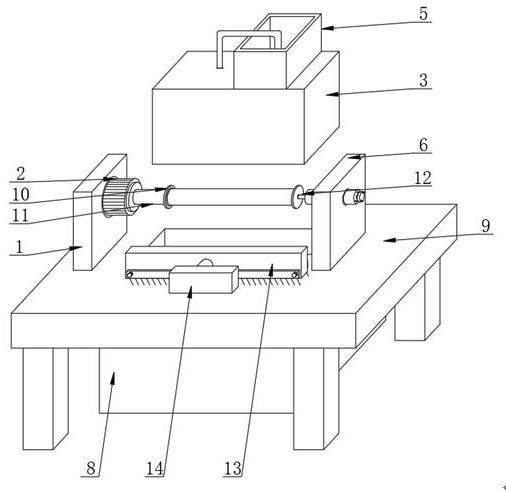 Surface rust removal device for tubular mechanical part machining