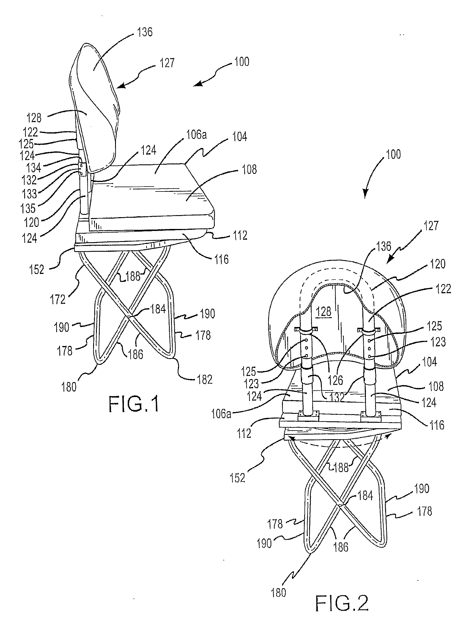 Portable seating device