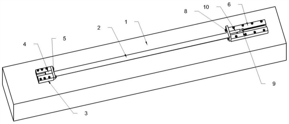 Tension anchoring device and method of use of prestressed CFRP plate reinforced beam