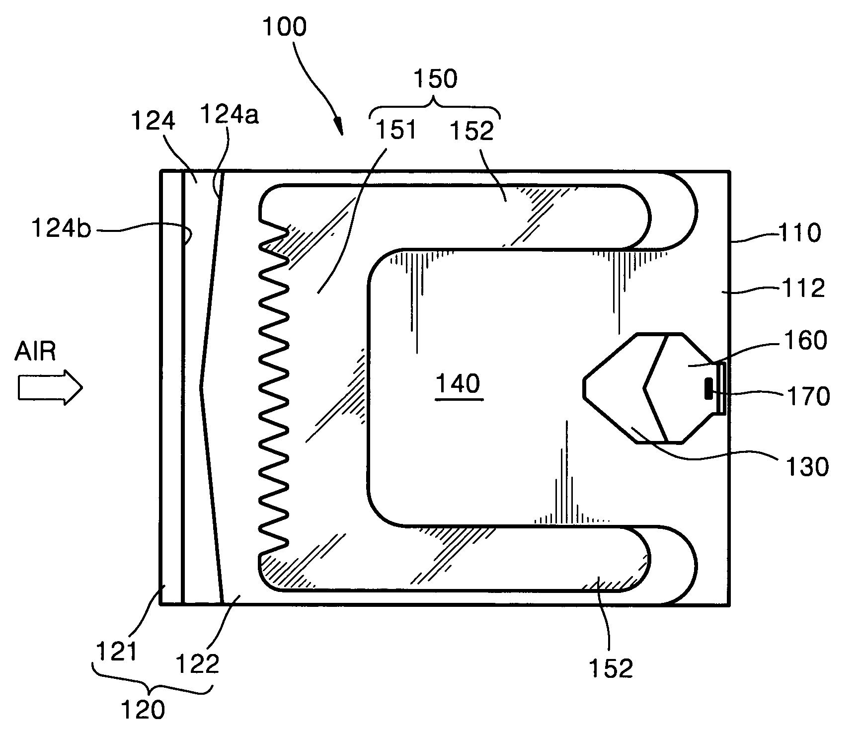 Air bearing slider for disk drive