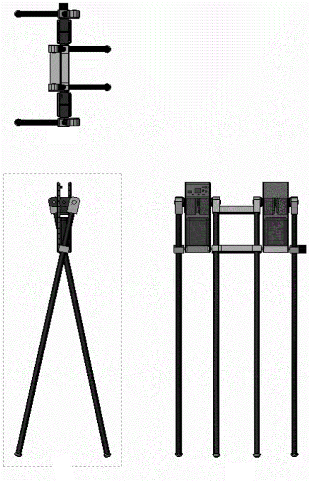 Telescopic-leg energy-saving 2D under-actuated traveling device and control method thereof