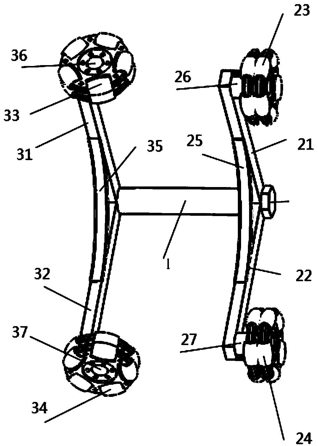 Horizontal reentrant corner climbing robot