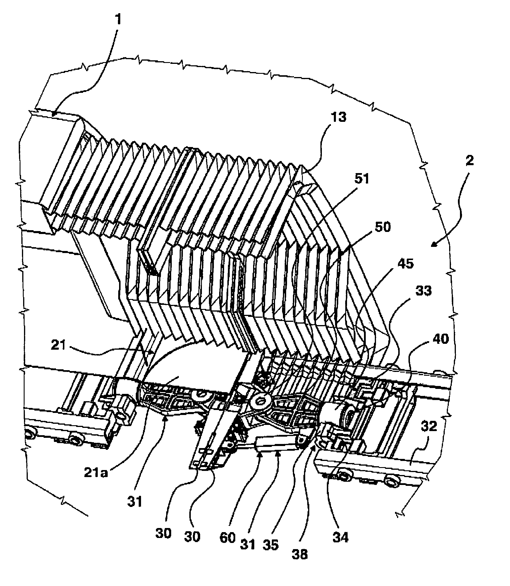 Articulated vehicle made from several vehicle parts which are couplable together