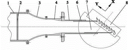 Blade tip jet test device