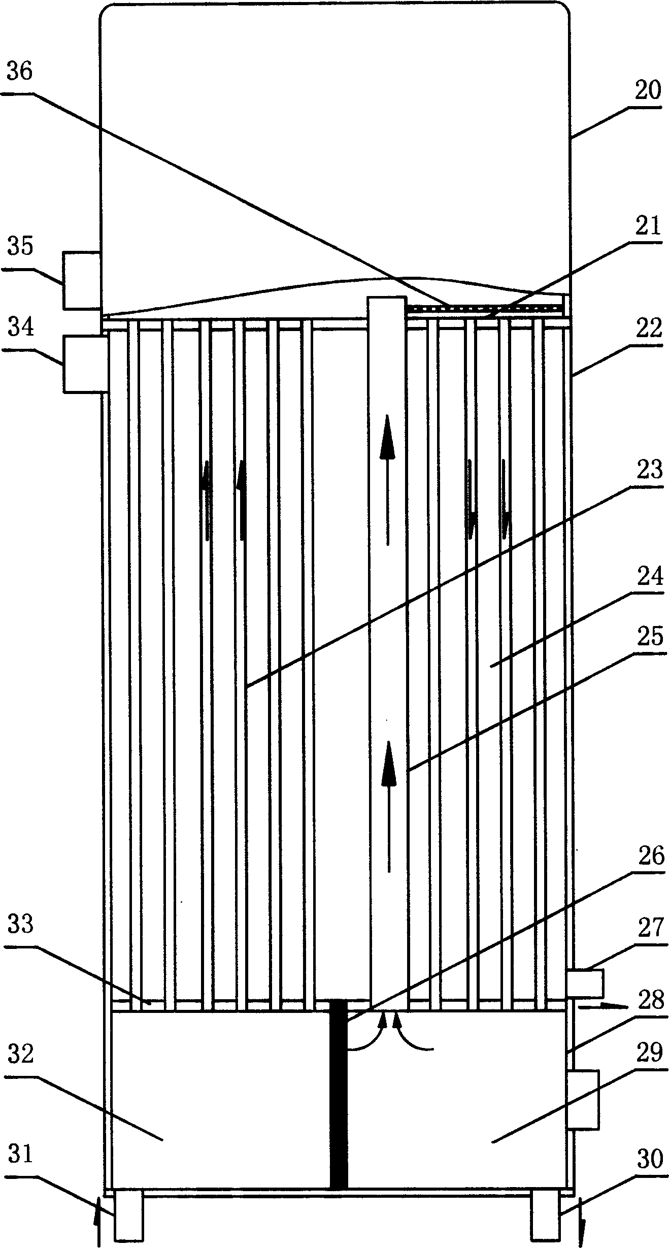 Double distillation type multiple-effect distilled water machine