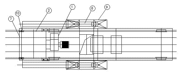 Efficient and energy-saving linkage dust collection device of moving dumper