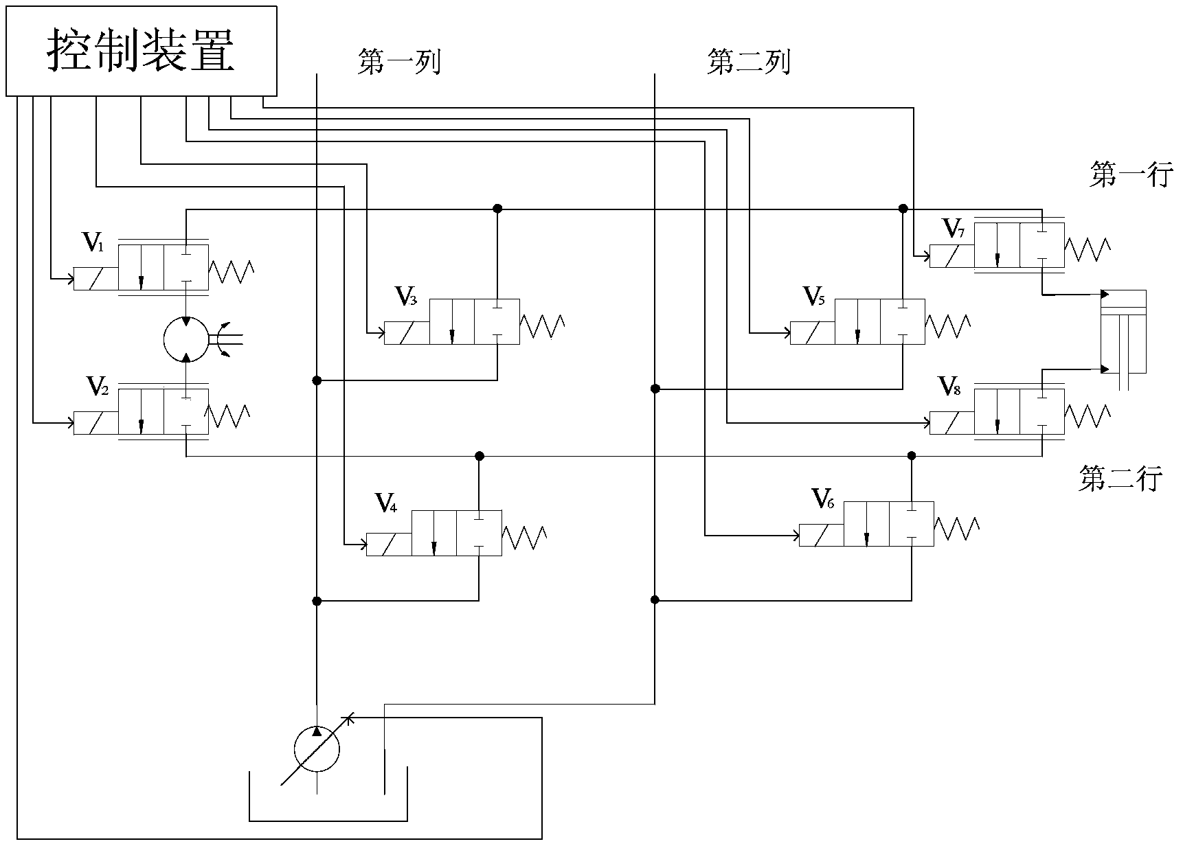 Multifunctional expandable energy-saving hydraulic pressure integrated circuit