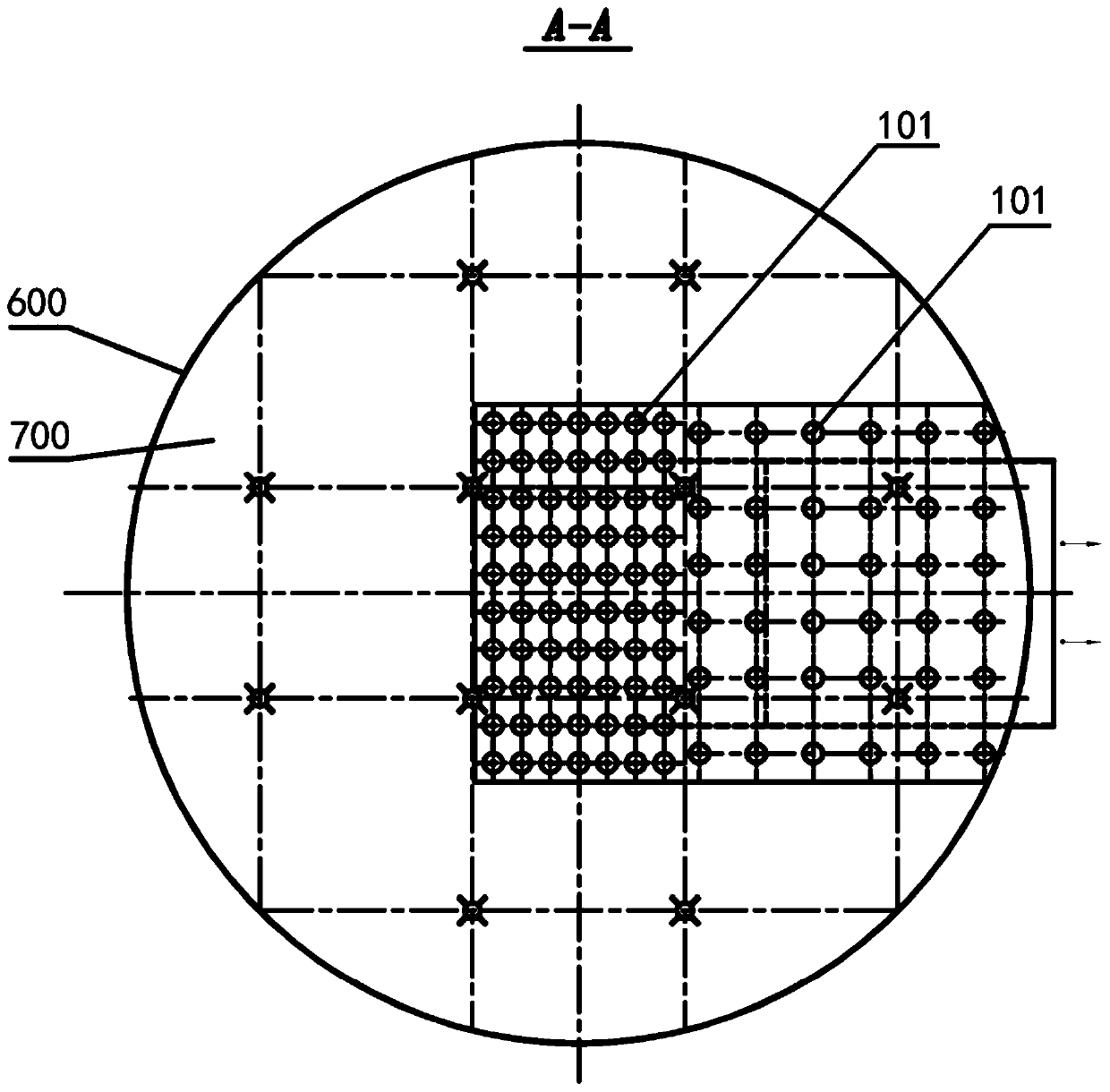 Sulfur dioxide converter gas outlet device