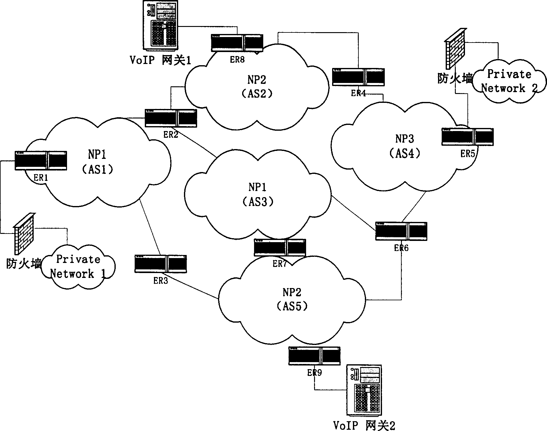 Resolving device and method for service grade standard in multiple field heterogeneous IP network