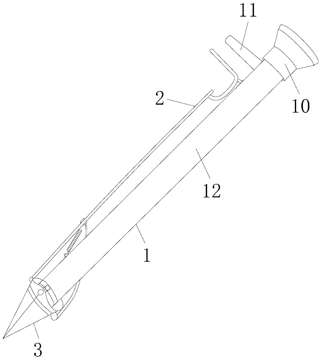 Agricultural deep tillage and fertilization integrated device based on vibrational soil throwing