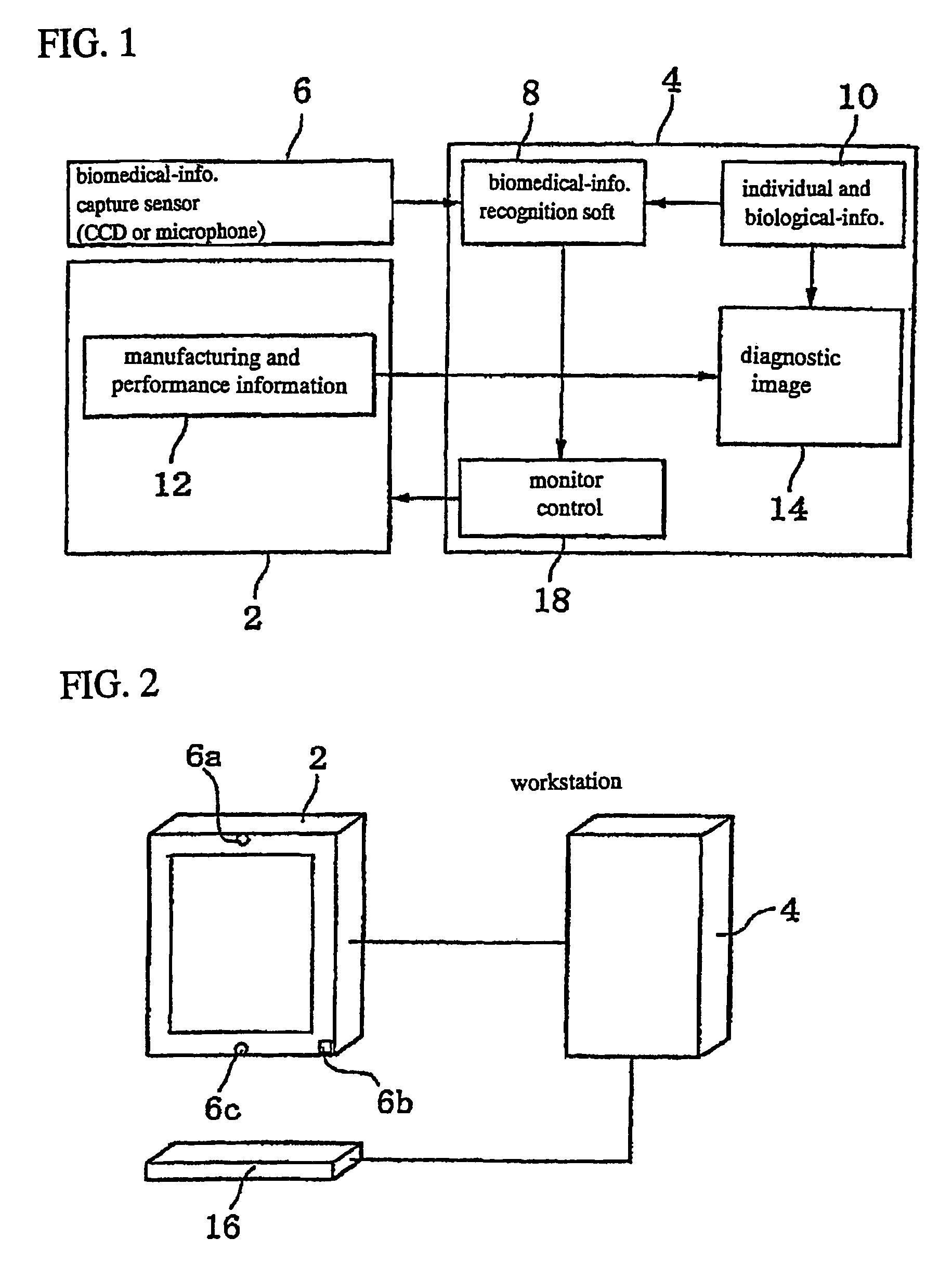 Biomedical recognizing system comprising image diagnosis workstation and method therefor