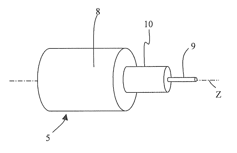 Electric cable with strain sensor and monitoring system and method for detecting strain in at least one electric cable