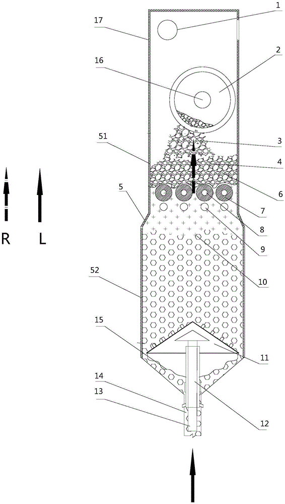 A vertical cement clinker cooler