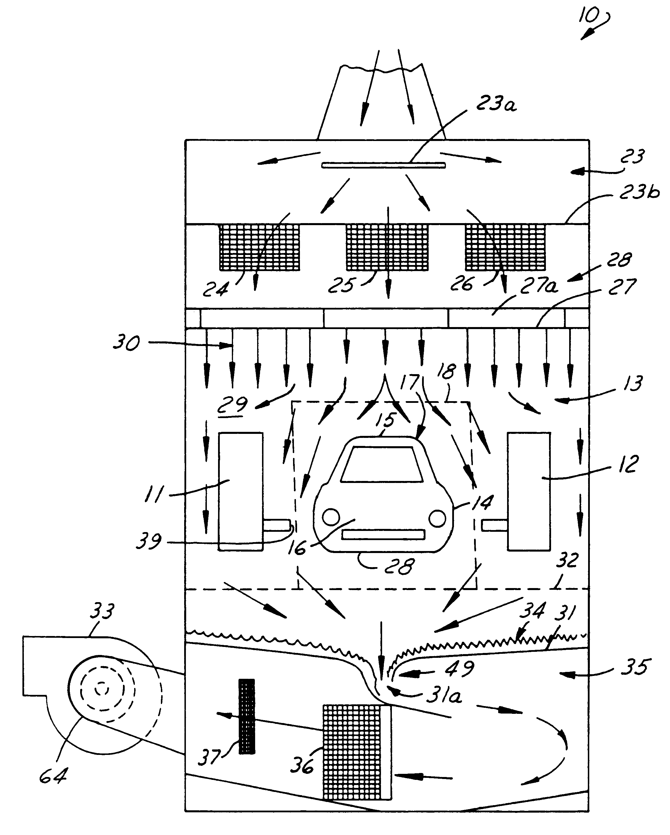 Method of balancing paint booth air flows