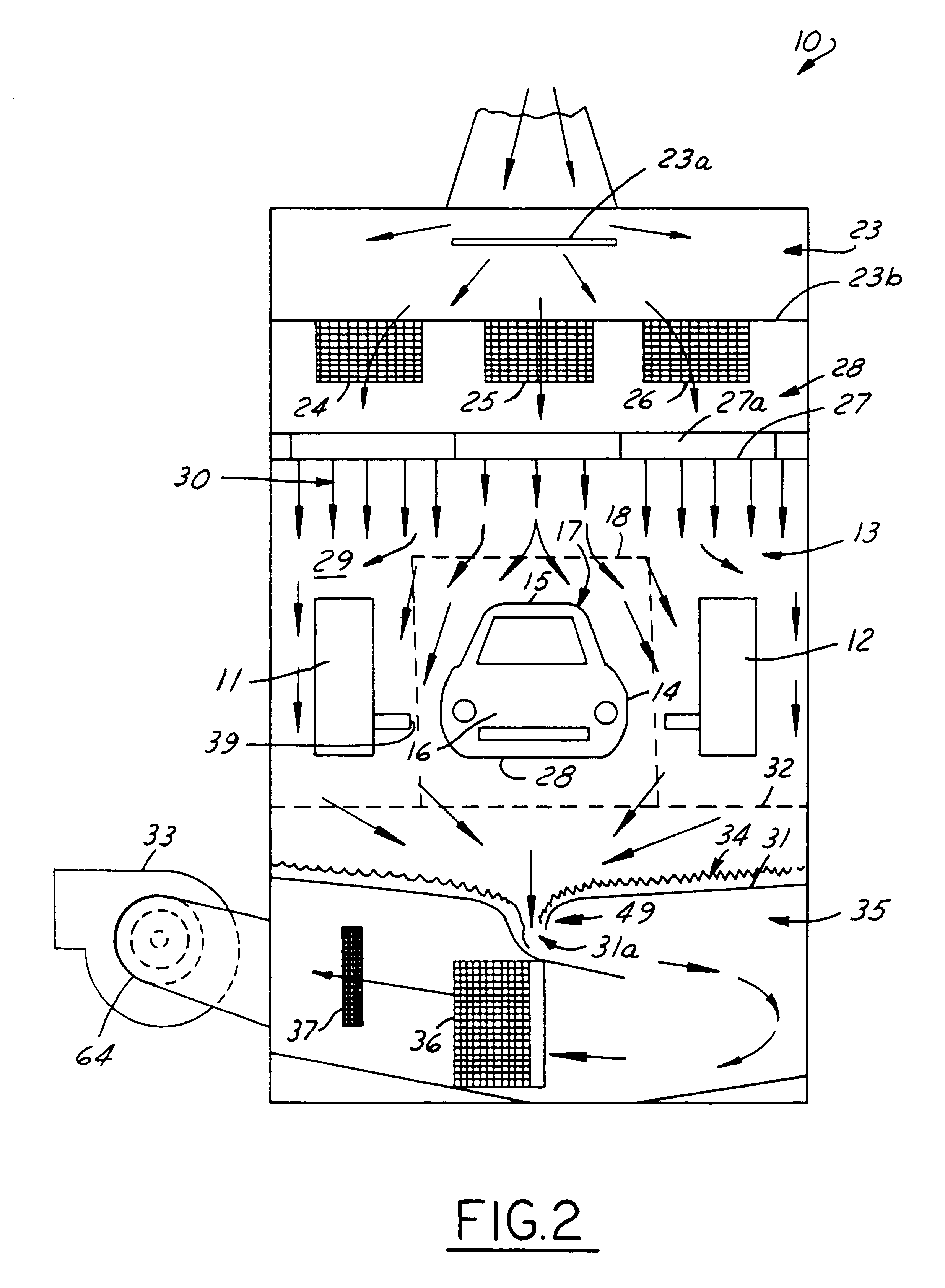 Method of balancing paint booth air flows