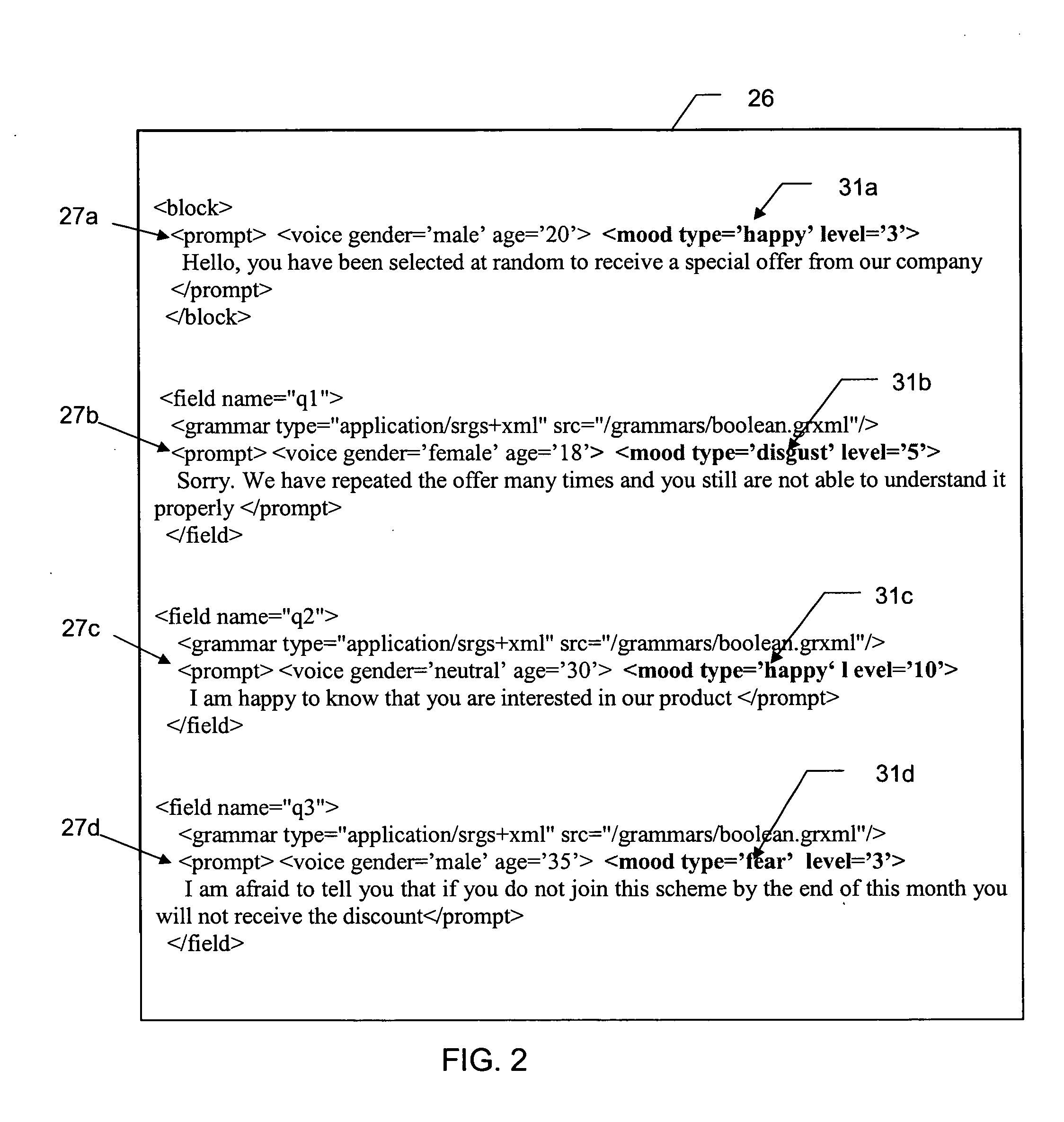 Text-to-speech conversion with associated mood tag