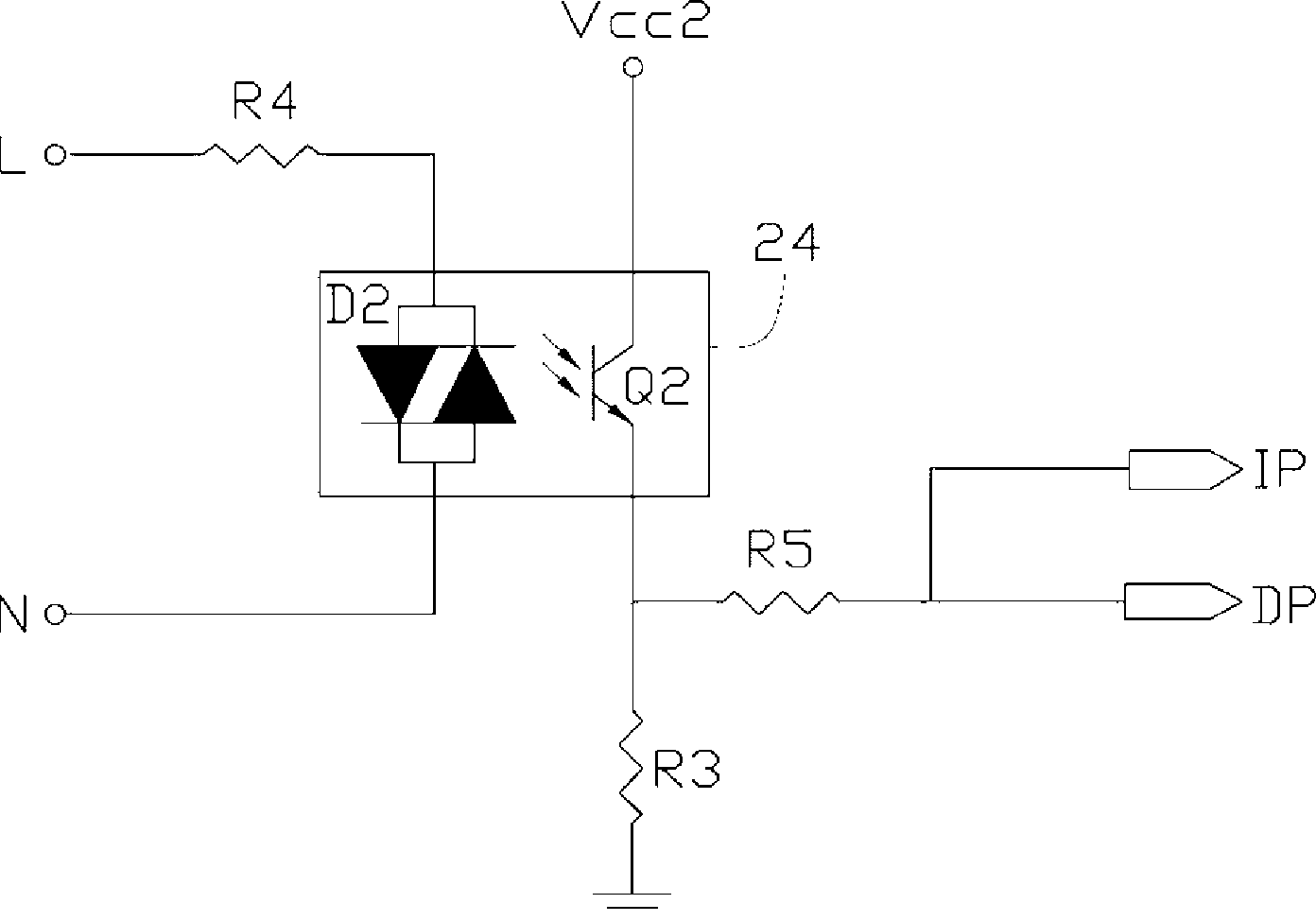 Sensing apparatus for AC power supply