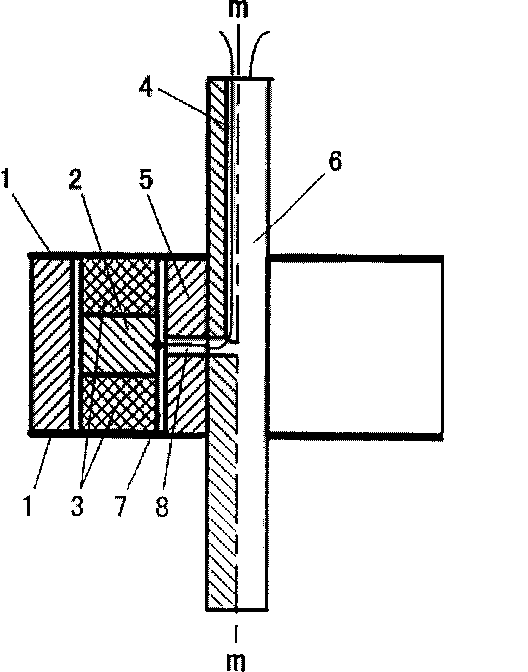 Suspension type self vibration damping difference flow sensor