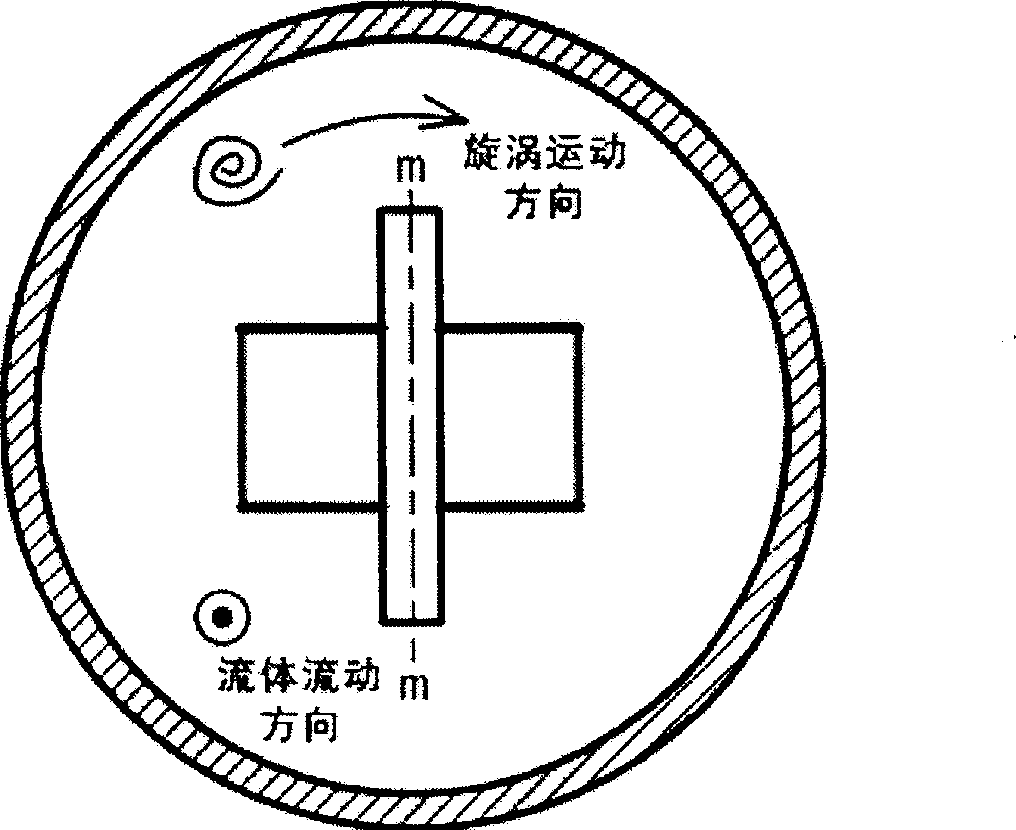 Suspension type self vibration damping difference flow sensor