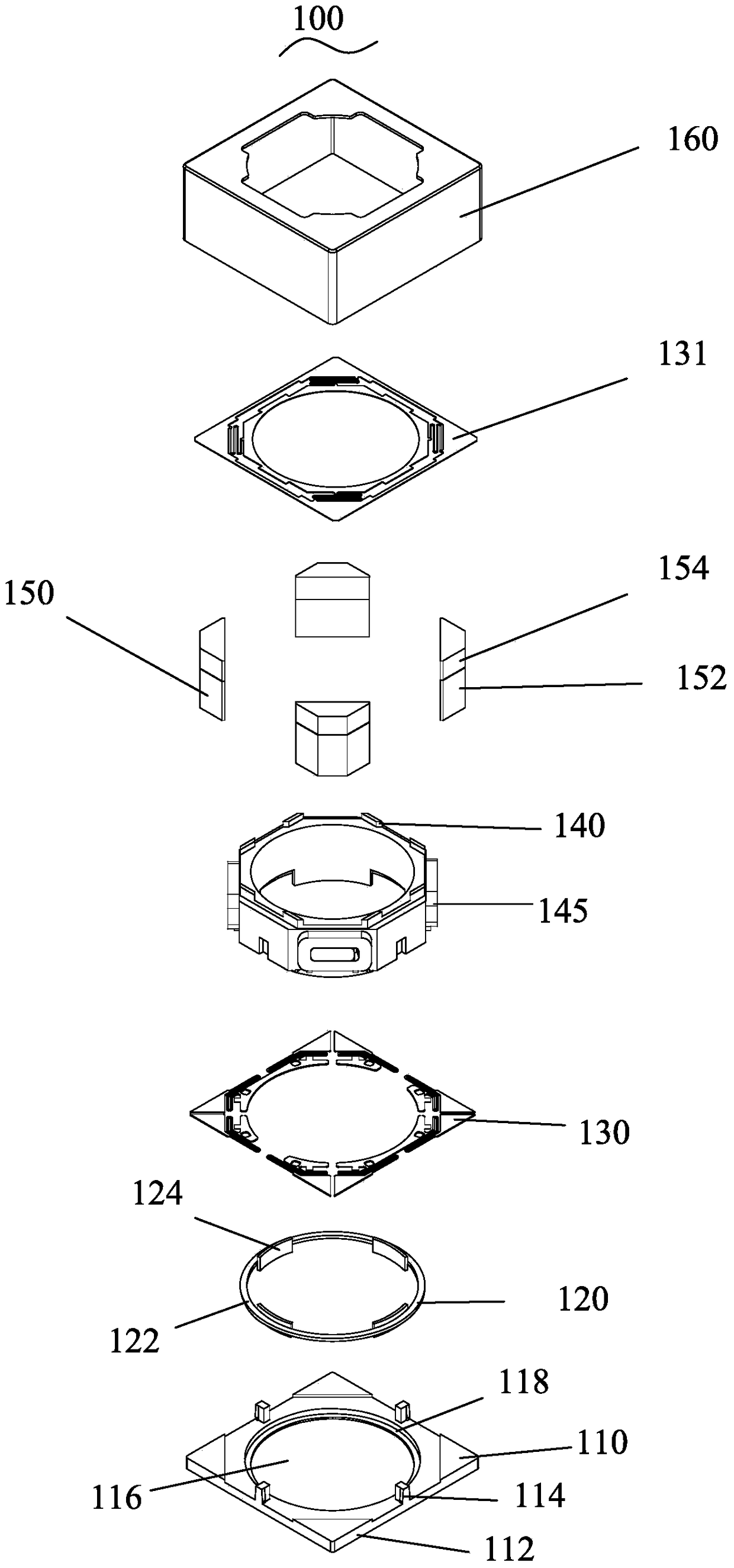 An optical anti-vibration voice coil motor capable of changing the center of the shift axis and its assembly method