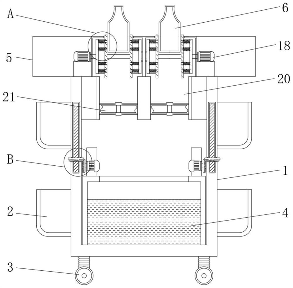 Air-drying device for oxygen inhalation humidification bottle