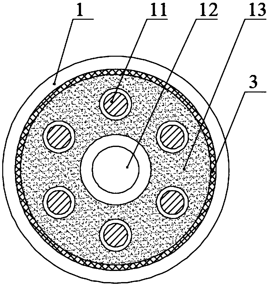 An integrated cable special for welding machine and a manufacturing method thereof