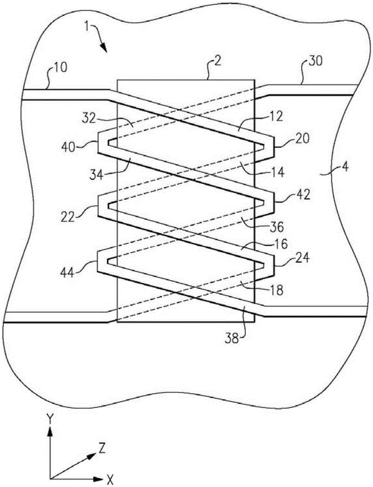 An inductive component for use in an integrated circuit, a transformer and an inductor formed as part of an integrated circuit